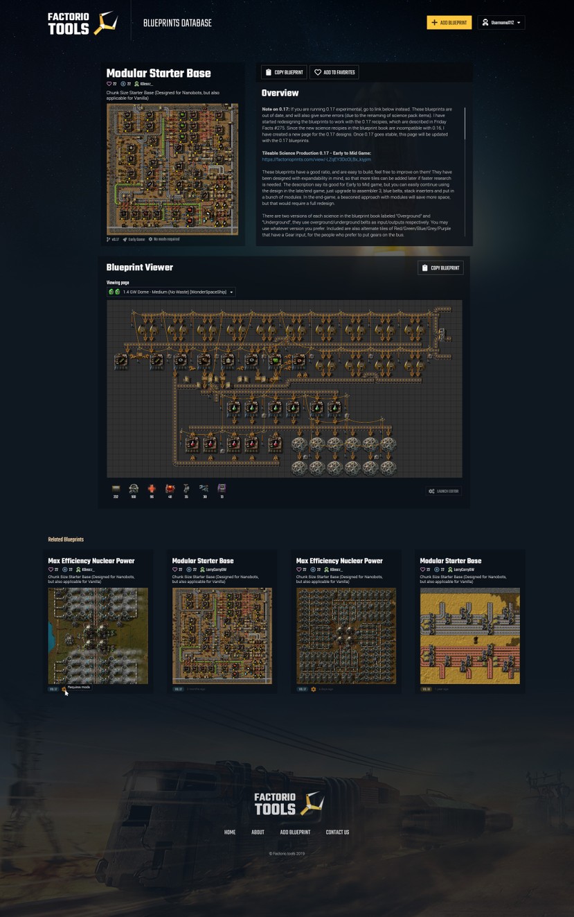 blueprint view mockup